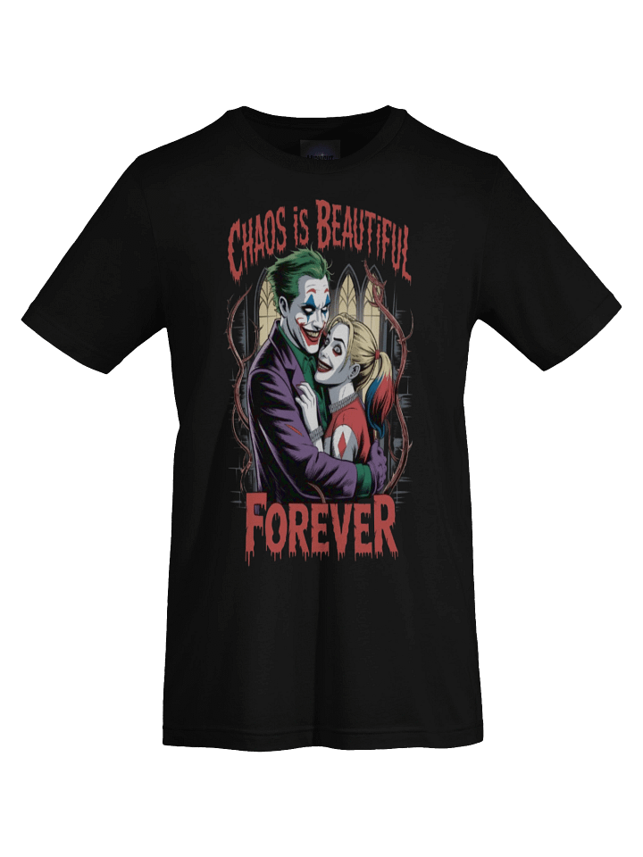 Chaos is Beautiful Forever: Joker and Harley Quinn Eternal Embrace T-Shirt product image (1)
