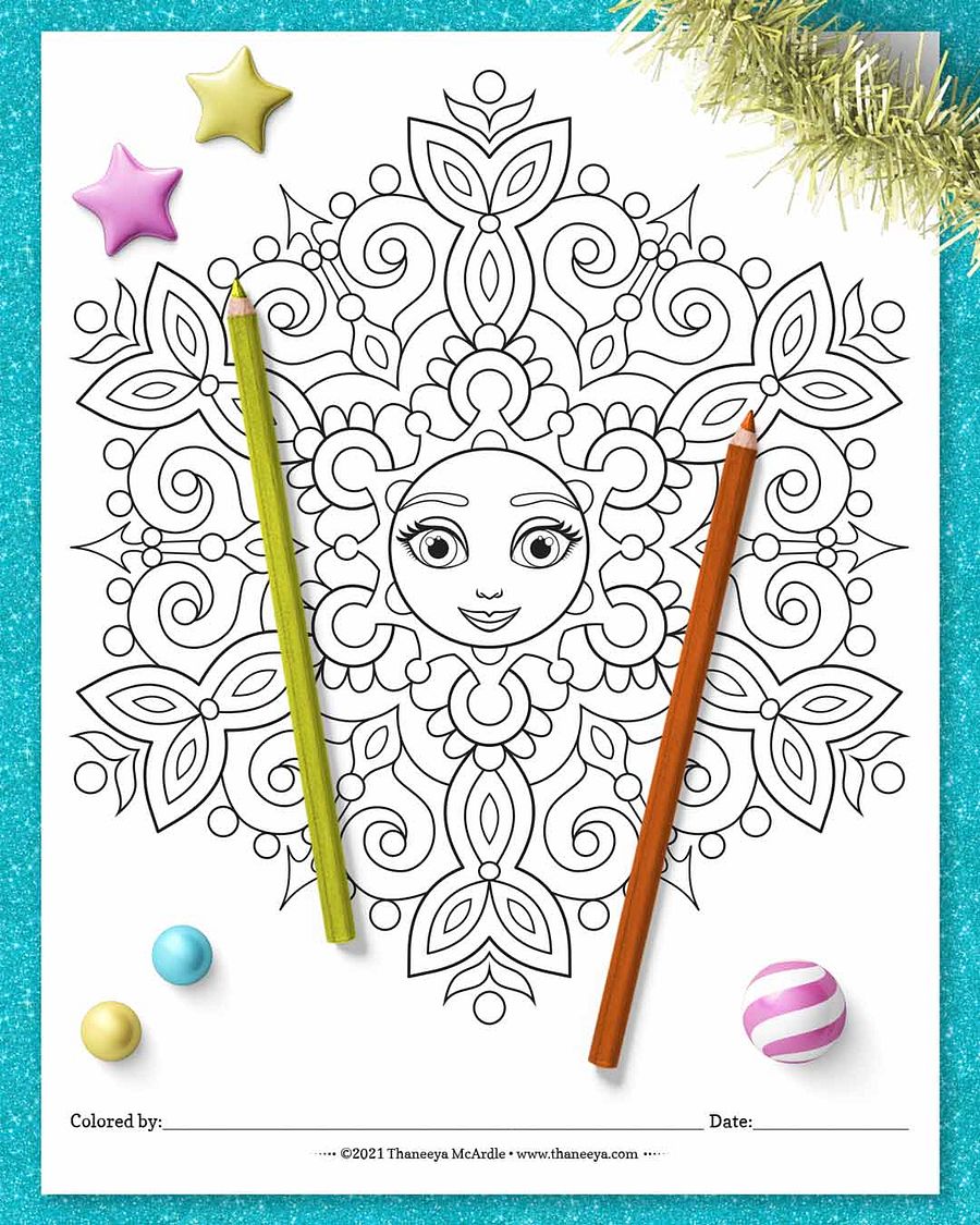 Cute Snowflake Coloring Pages product image (5)