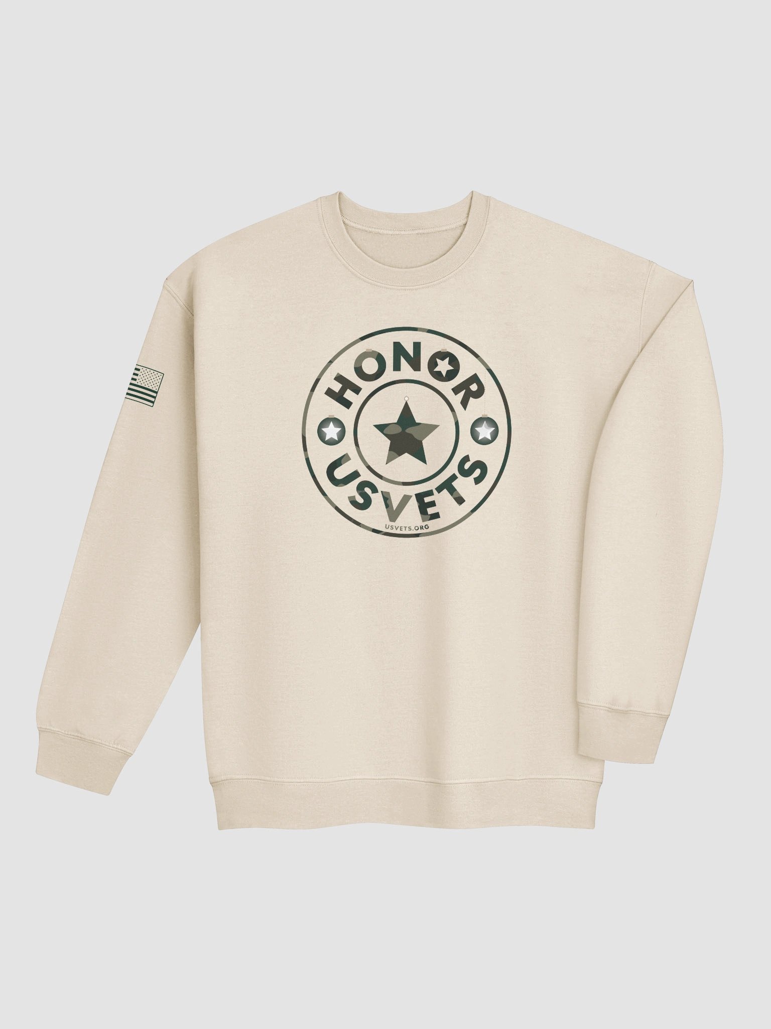 HONORUSVETS - HOLIDAY GREEN STAR CREWNECK product image (4)