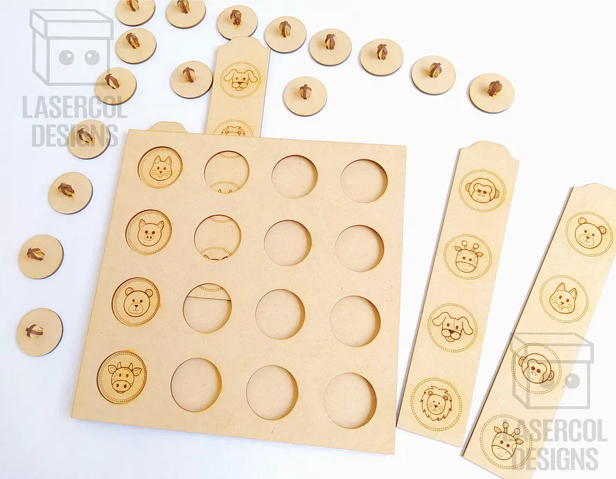 Memory Game (Animals) Version 1 and 2 - Laser Cut Files product image (7)