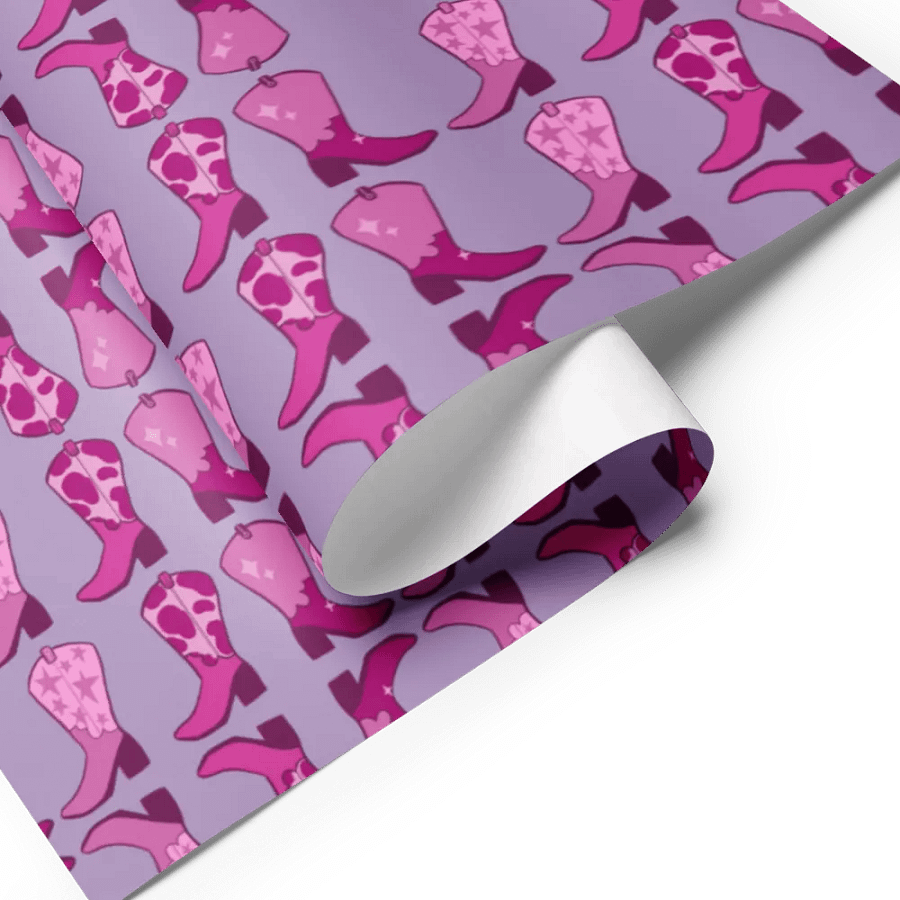 Pretty In Pink Boots Wrapping Paper product image (7)