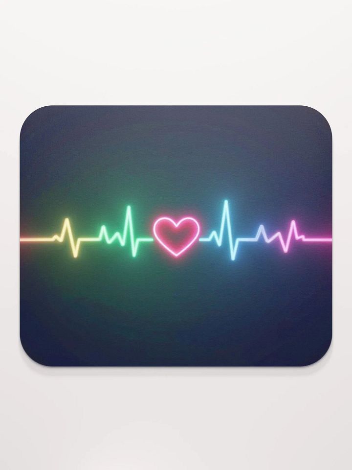 Neon Heartbeat Mouse Pad product image (2)