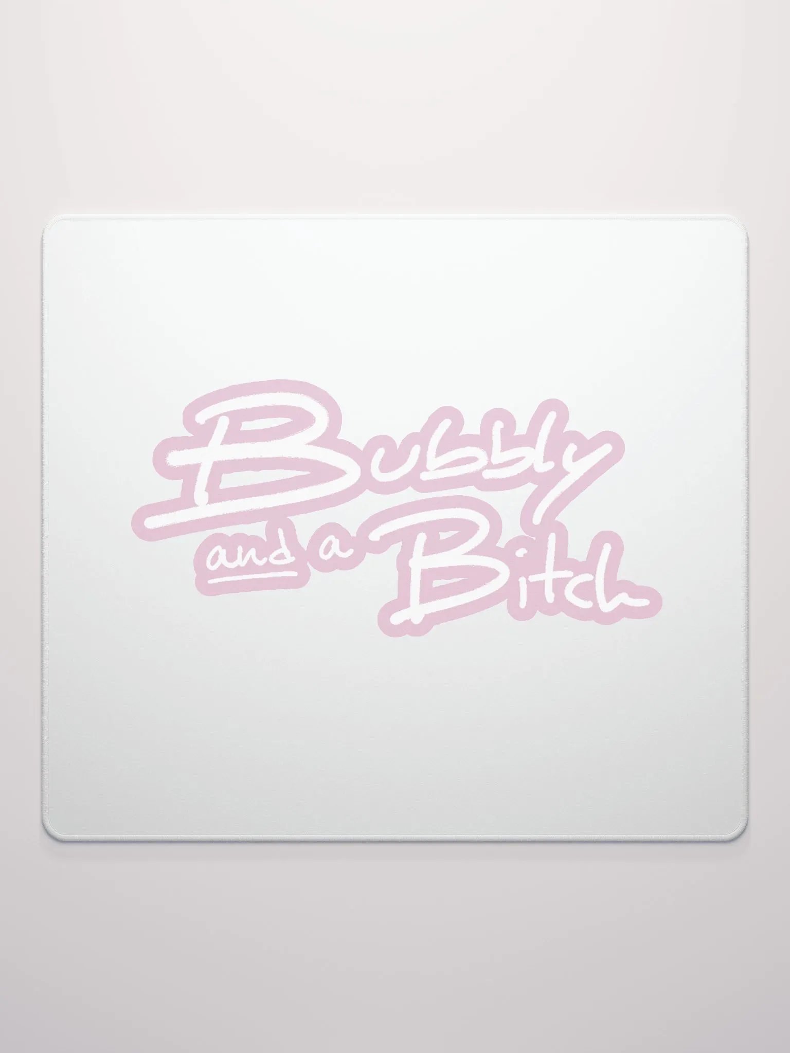 Bubbly and a B*tch (lined design, #E1B9CE) mouse pad product image (2)