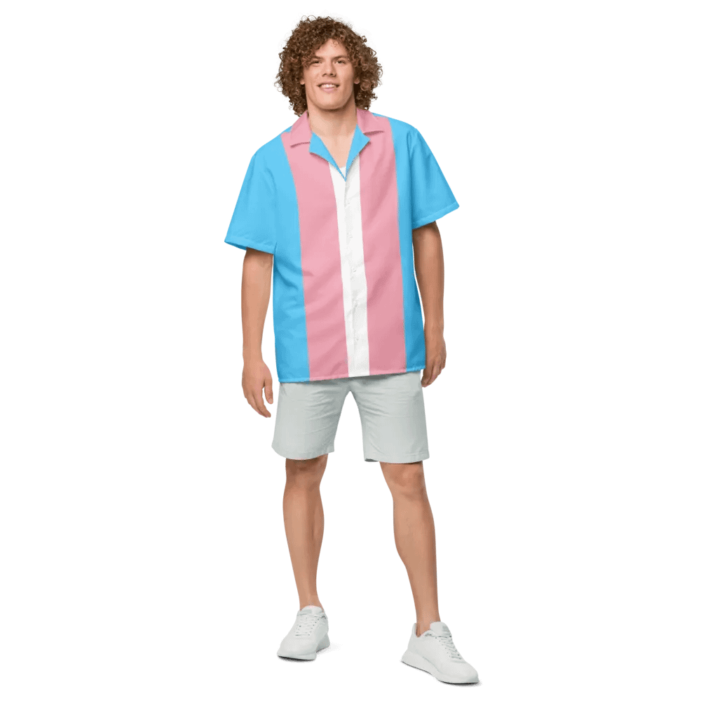 Trans Pride Flag - All-Over Hawaiian Shirt product image (7)