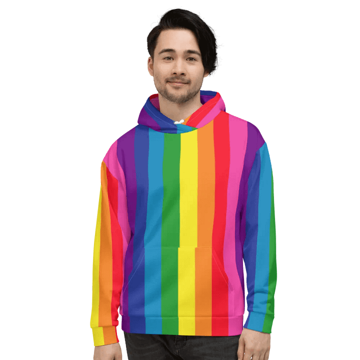 1978 Rainbow Pride Flag = 8-Color - All-Over Print Hoodie product image (2)