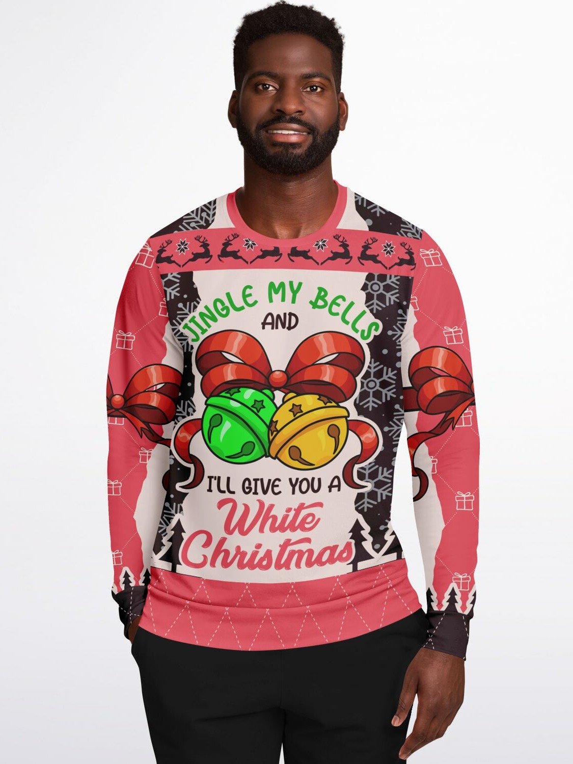 “Jingle My Bells” Funny Holiday Sweatshirt | Naughty White Christmas Holiday Jumper | Adult Humor Party Outfit product image (1)