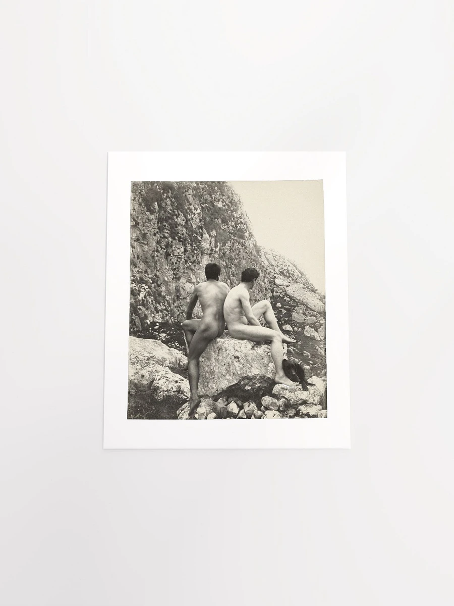 Two Nude Male Youths On Rock By Wilhelm Von Gloeden (c. 1890) - Print product image (4)
