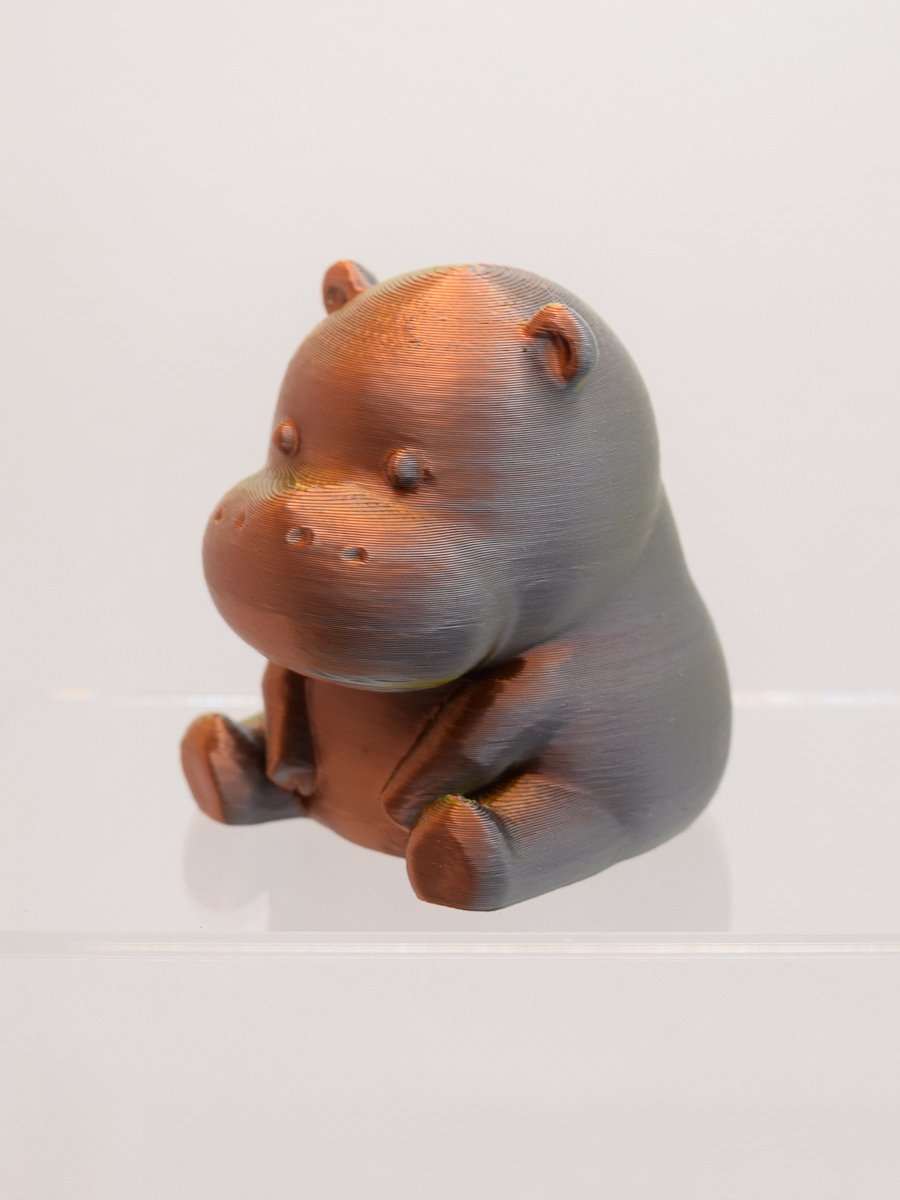 Medium Sitting Hippo - 3D Printed product image (3)