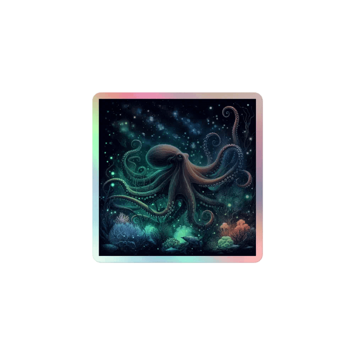 Midnight Glow Octopus Sticker product image (1)