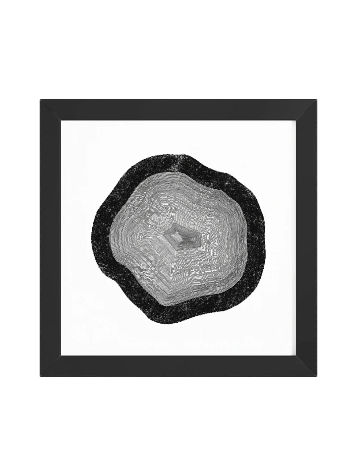 "Layers upon Layers" - Framed Minimalist Art Print - White product image (1)