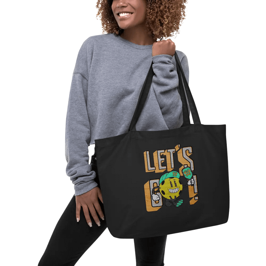 Lets Go Pickleball Mascot Organic Tote Bag product image (4)