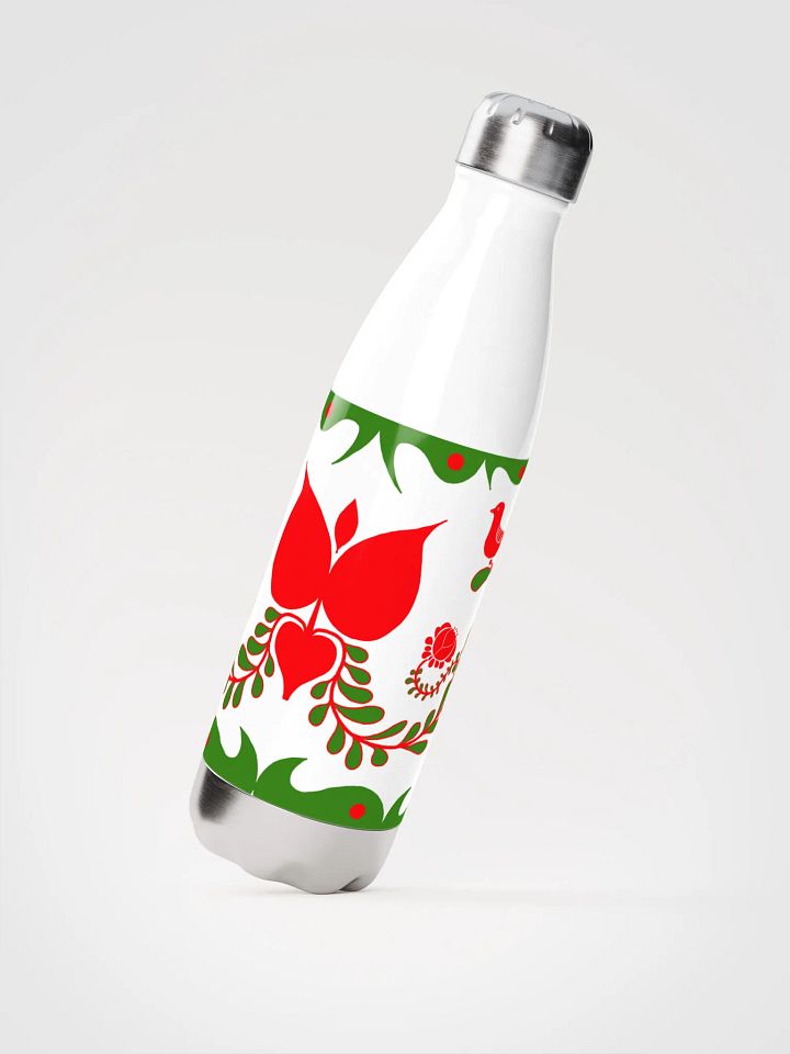 Hungarian Folk Art Birds Stainless Steel Water Bottle product image (2)