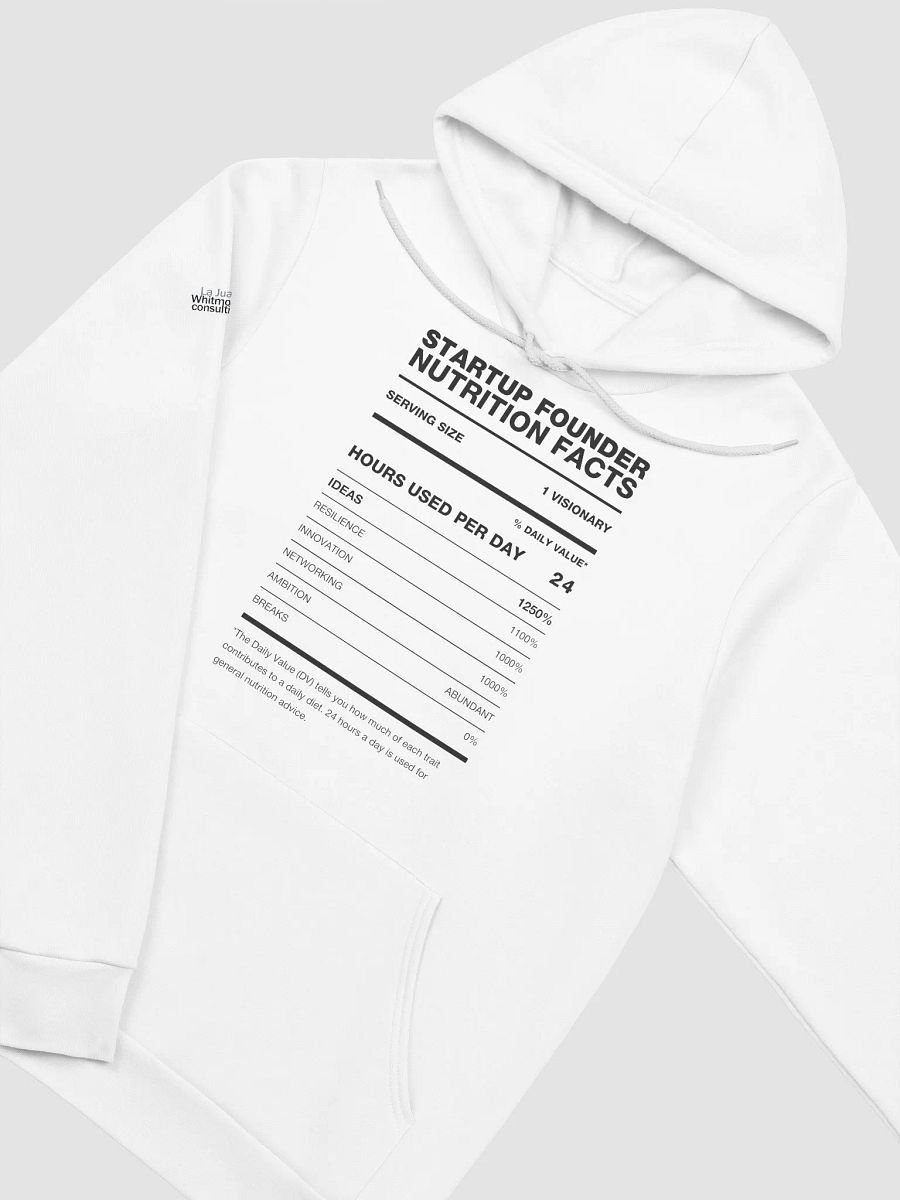 STARTUP FOUNDER Nutrition Facts Comfort Hoodie product image (2)