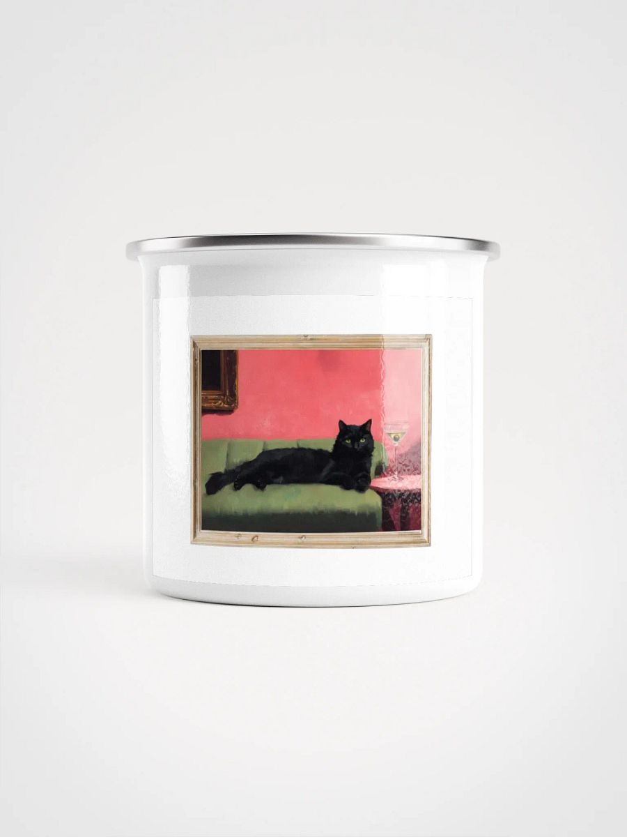 BLACK CAT ON COUCH NEXT TO MARTINI product image (2)