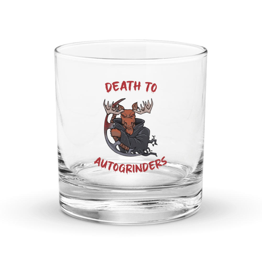 Death To Autogrinders Rocks Glass product image (1)