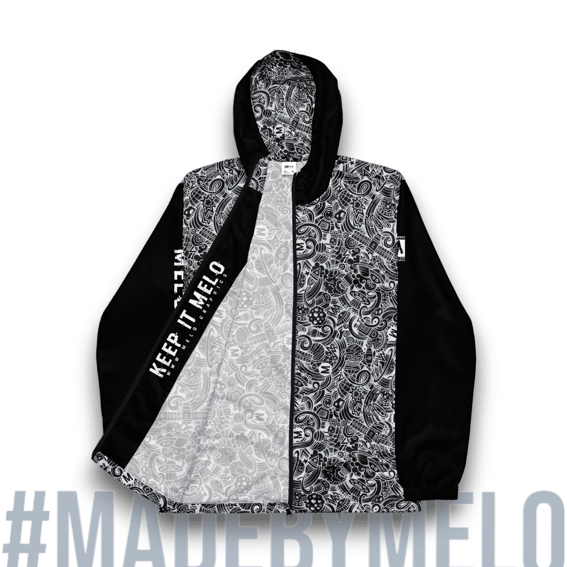 Dark Space Scribble - Ultimate Windbreaker Jacket | #MadeByMELO product image (7)