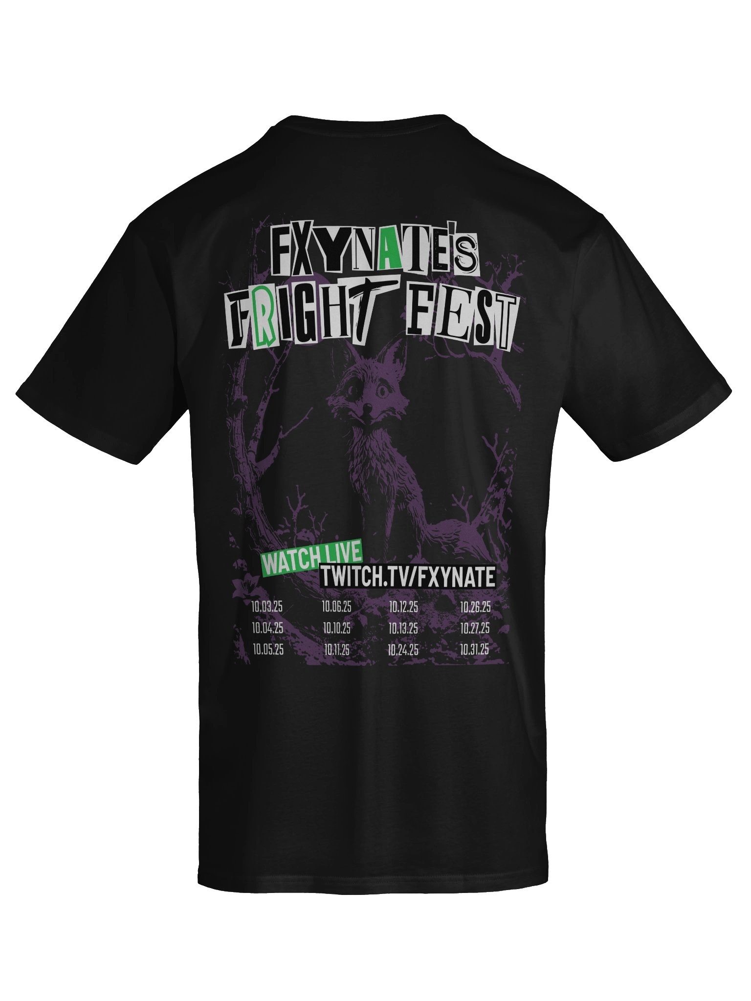 Limited Edition 2025 FxyNate's Fright Fest Tour T-Shirt product image (4)