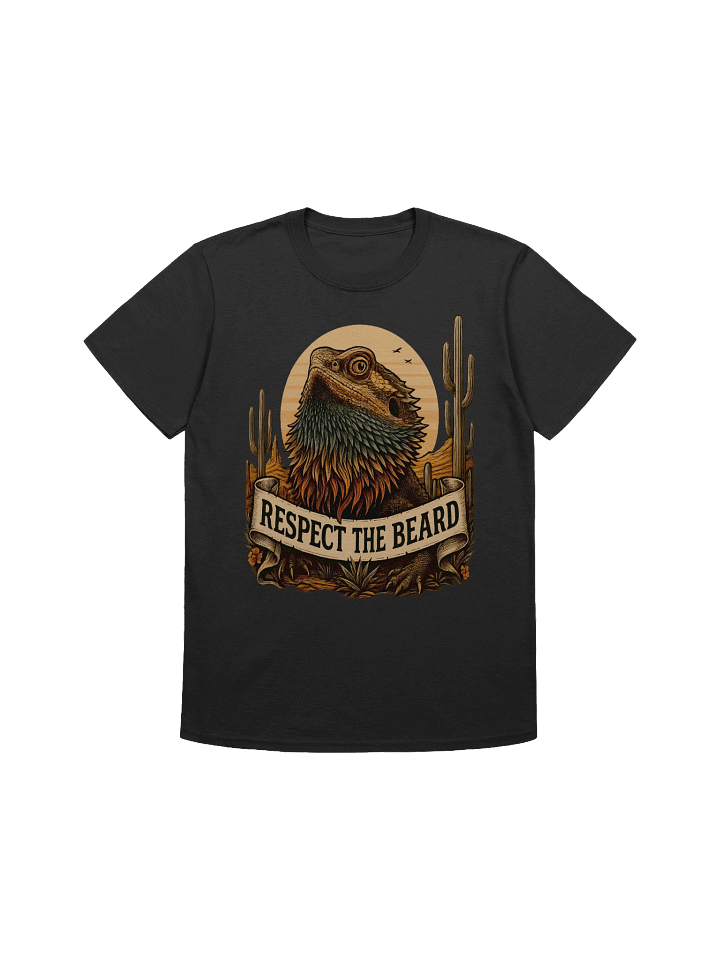 Respect the Beard – Vintage Bearded Dragon Desert Graphic Tee product image (12)