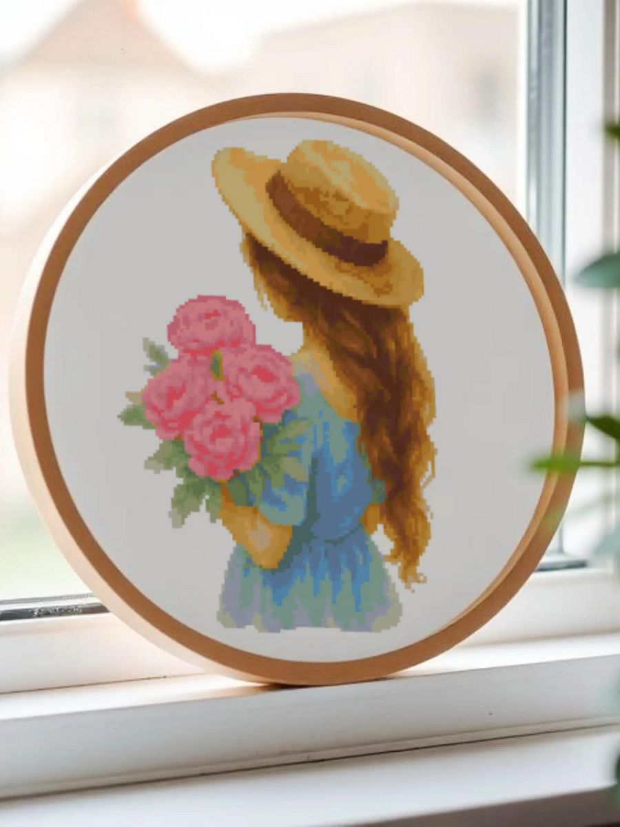 Girl With Pink Roses product image (3)