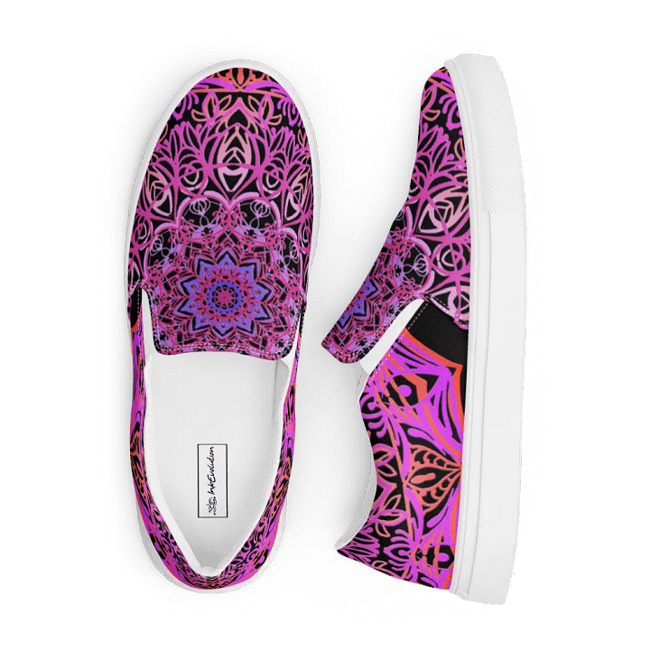 Symmetrical Serenity Mandala Canvas Shoes product image (2)