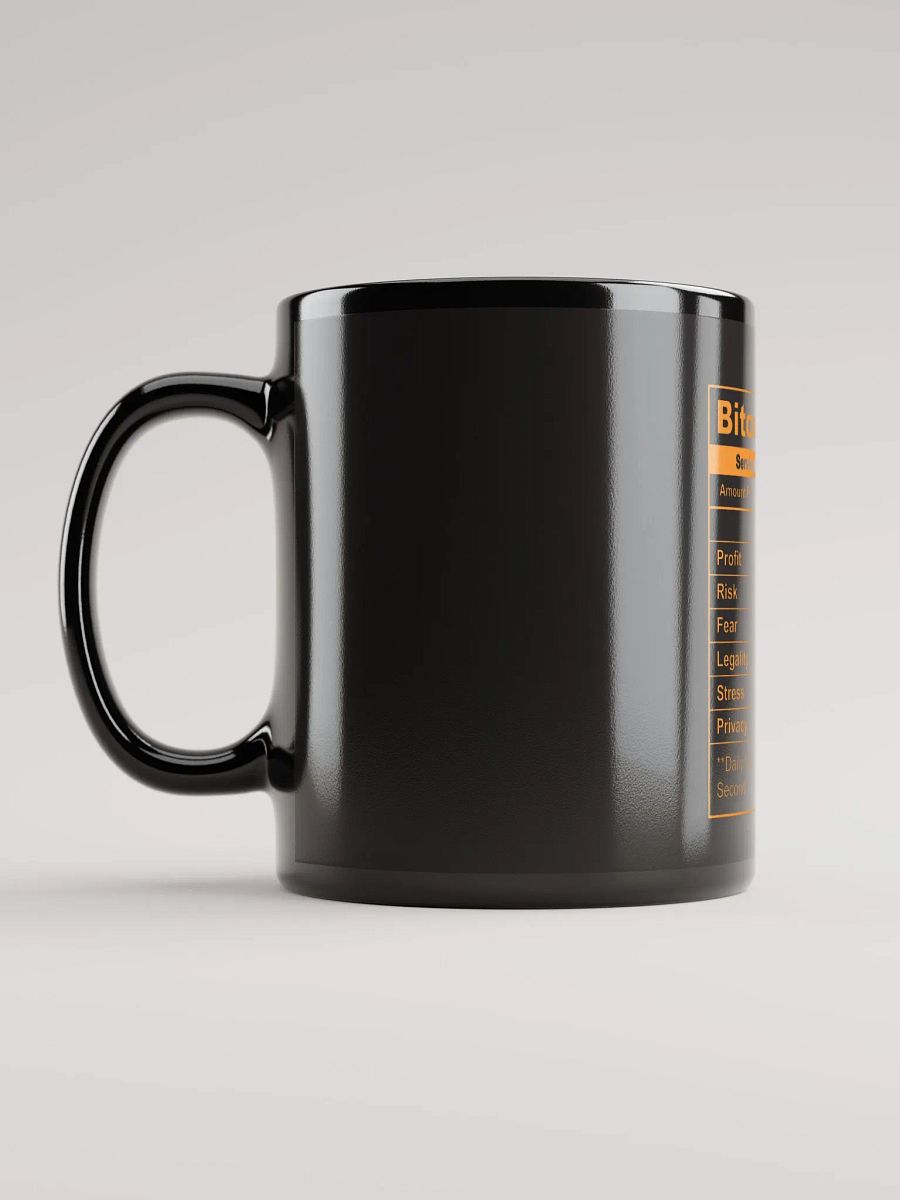 Bitcoin Facts Black Glossy Mug product image (3)
