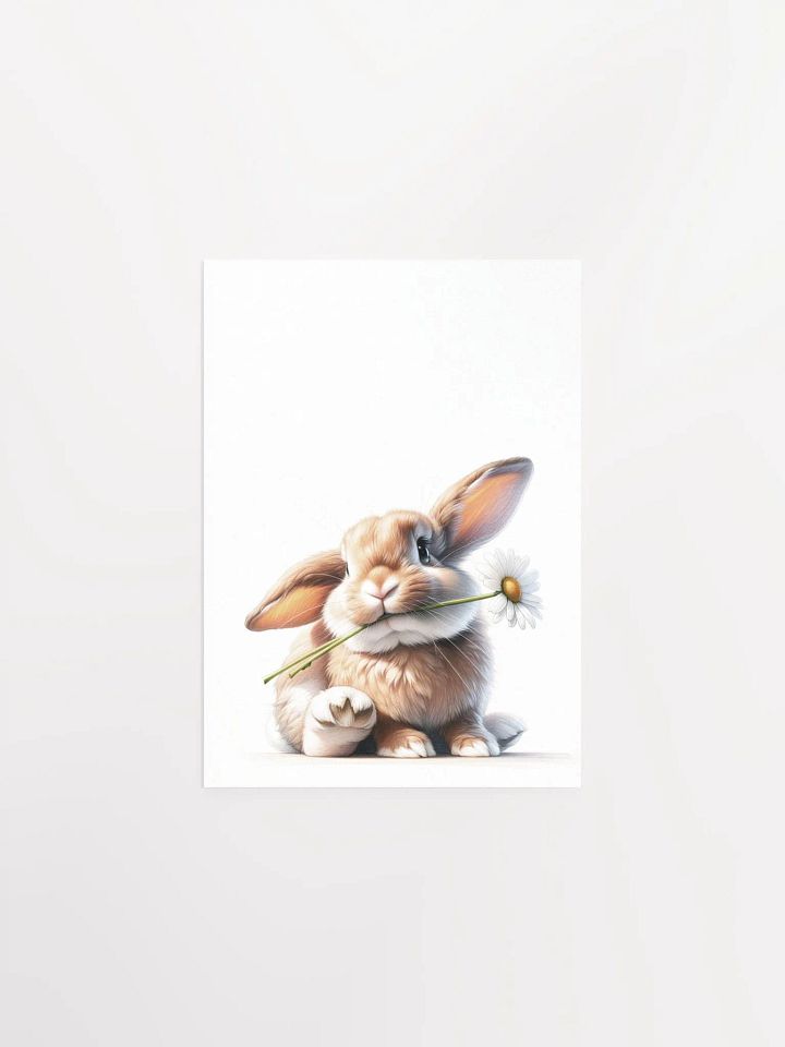 Fluff Bunny and Daisy Nursery Print product image (2)