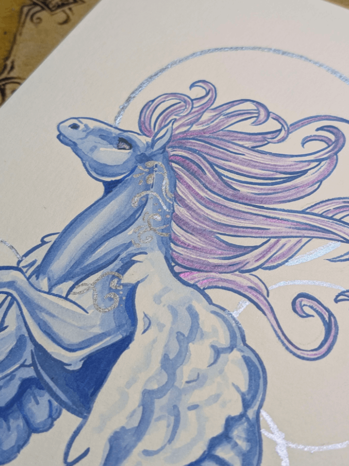 Blue Pegasus with Silver Detail product image (2)