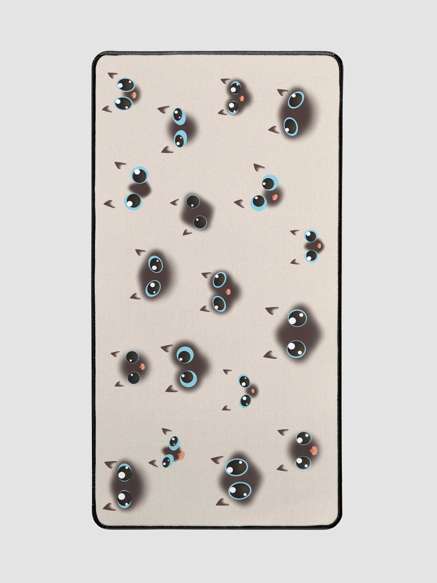 Cute Siamese Cat Faces (Blue Eyes) Desk Mat 15.5" x 31.5" product image (2)
