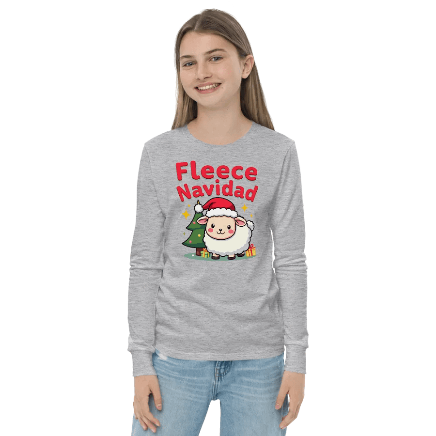 Fleece Navidad Sheep Christmas Long Sleeve T-Shirt product image (21)