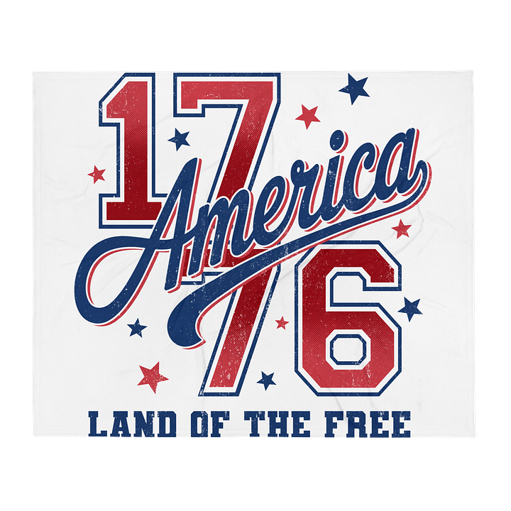 Cozy Land Of The Free Printed Throw Blanket product image (2)