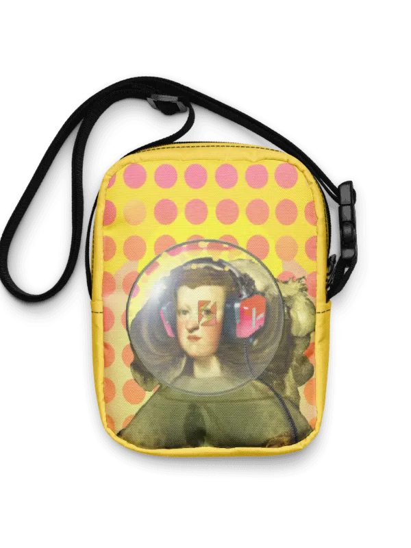Queen of Space by Frank Fonik (AM/FM Radio Headphone) , Techno EDM Utility Crossbody Bag product image (1)