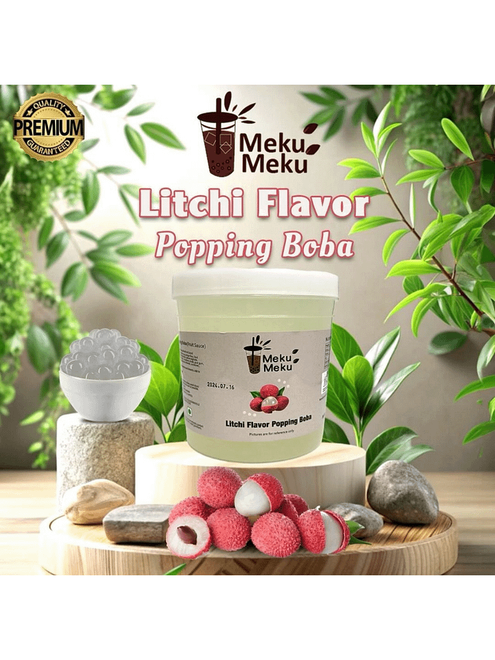 Litchi Popping Boba Crystals Delicious Flavour product image (1)