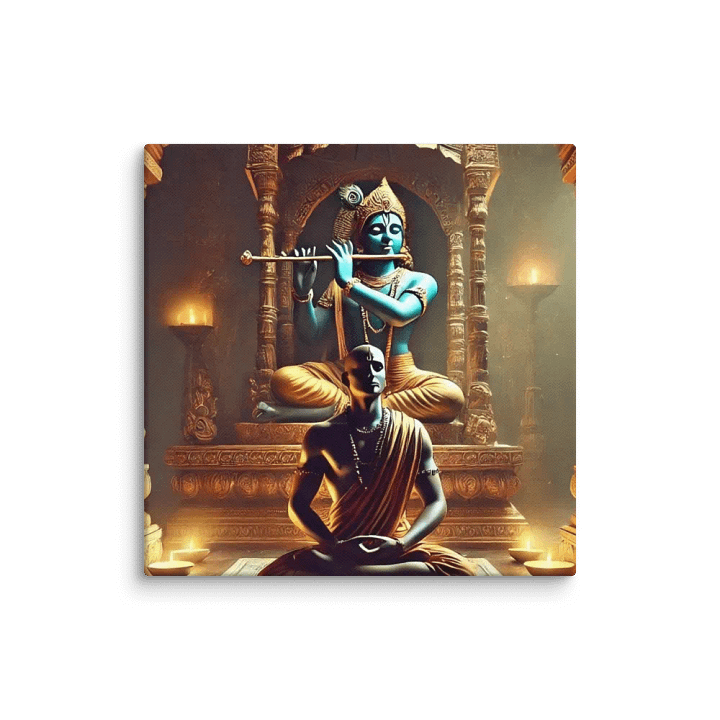 Paint of Sri Krishna Chaitanya Mahaprabhu and Sri Krishna. product image (1)