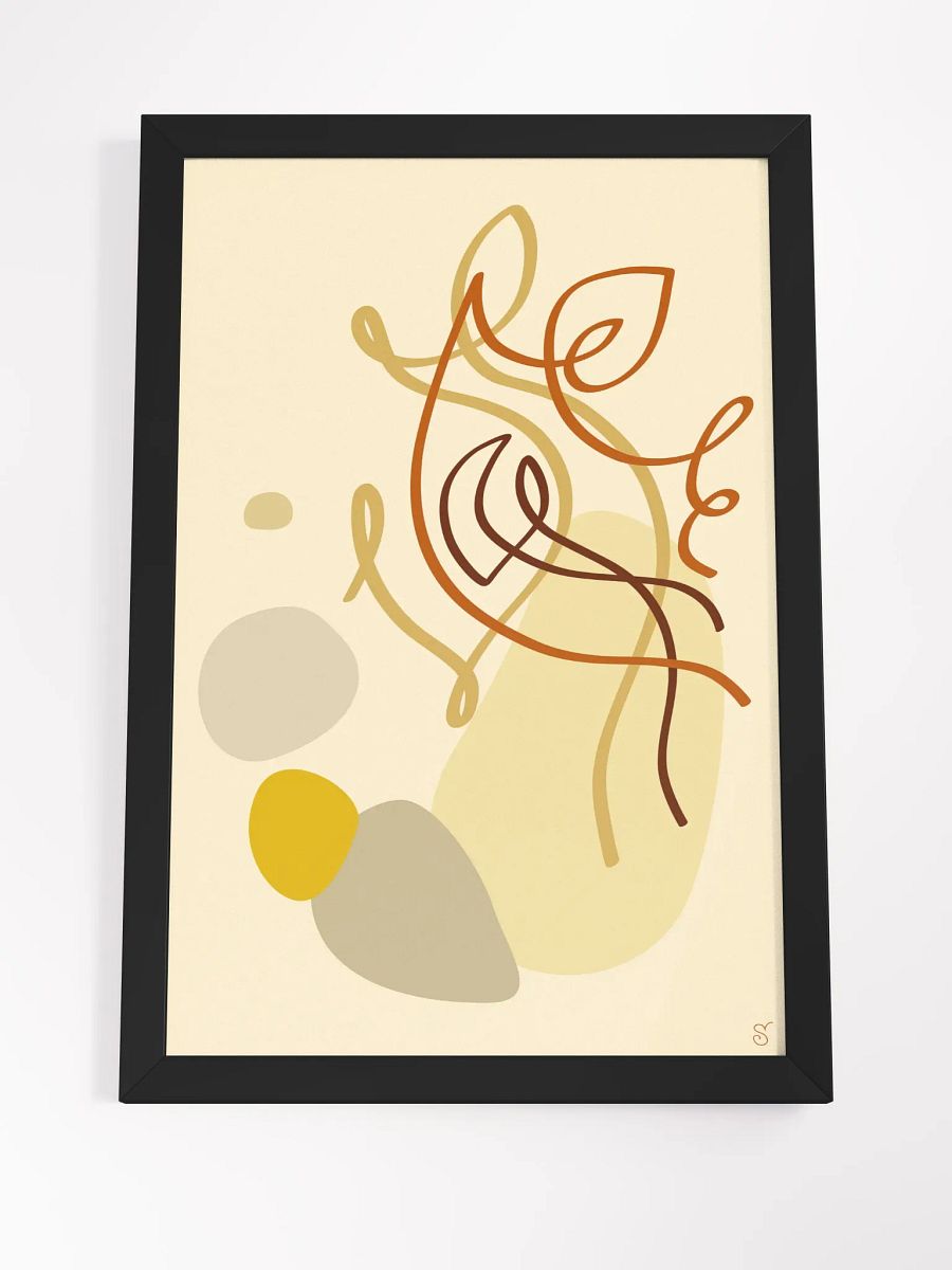 Vibrant Ayous Wood Framed Poster - Abstract Image No. 4 product image (4)
