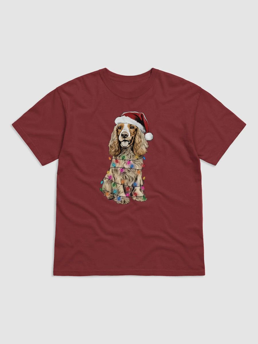 Funny Cocker Spaniel(Orange & White) Christmas T-Shirt for Cocker Spaniel Paw-rents product image (9)