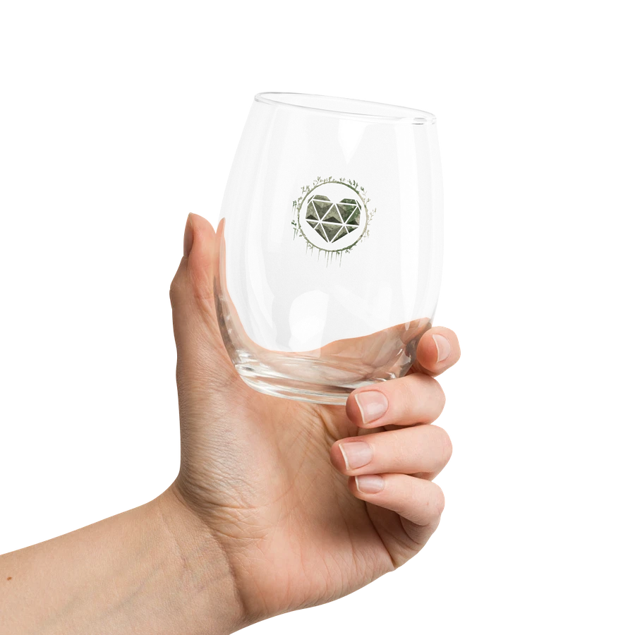 Green Heart stemless wine glass product image (4)