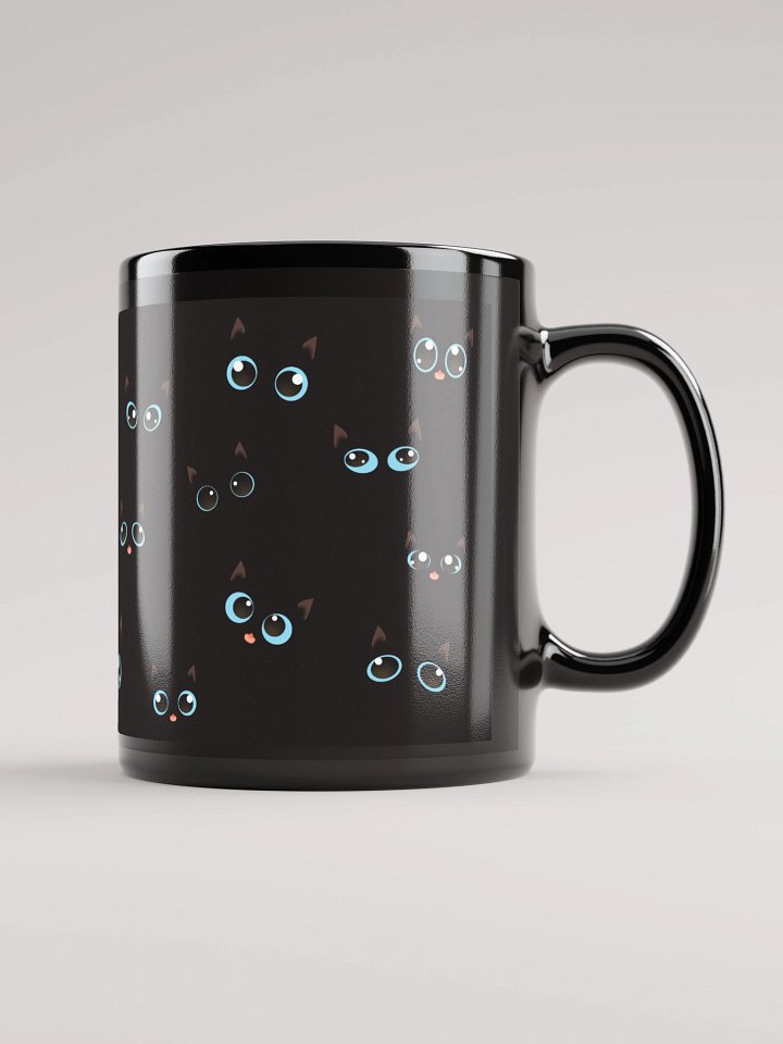 Black Cat Faces (Blue Eyes) Mug product image (1)