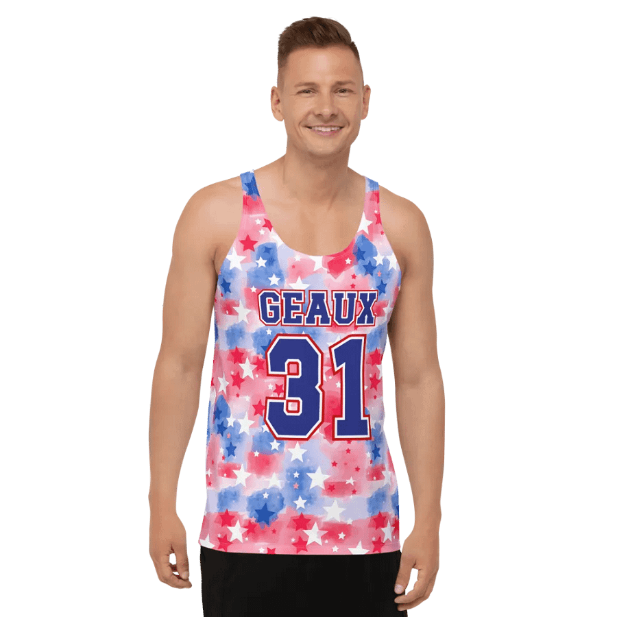 RWB All Over Print Men's Tank Top - Geaux 31 product image (8)