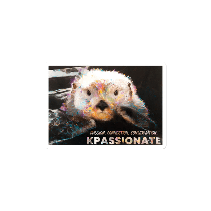 Watercolor Sea Otter Die-Cut Magnets product image (2)