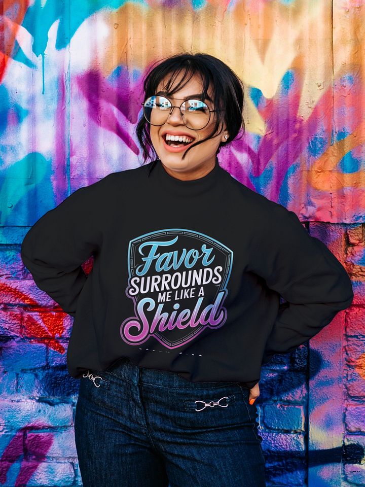 Favor surrounds me like a shield Sweatshirt product image (1)