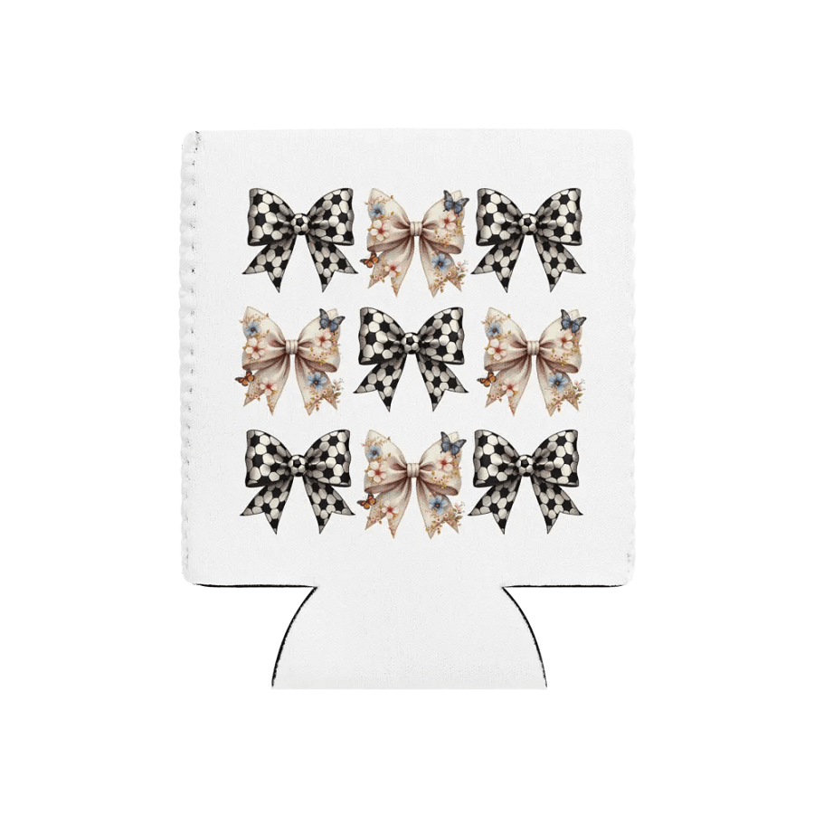 Spring Bows Soccer Chic Can Cooler product image (1)