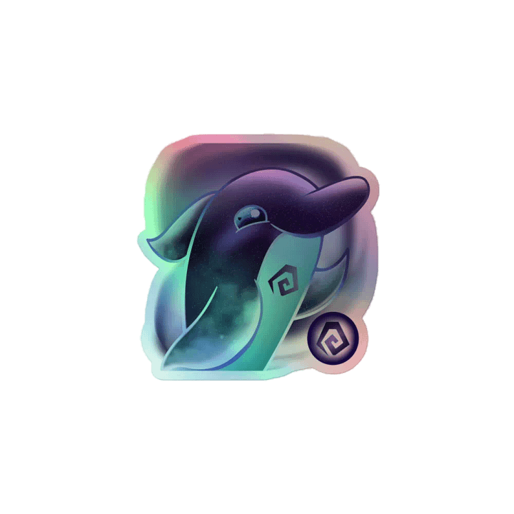 CELESTIAL SHADOW DOLPHIN - HOLOGRAPHIC STICKER product image (1)