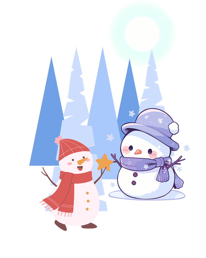 PLAYFUL WINTER: Digital Sticker & Wallpaper product image (1)