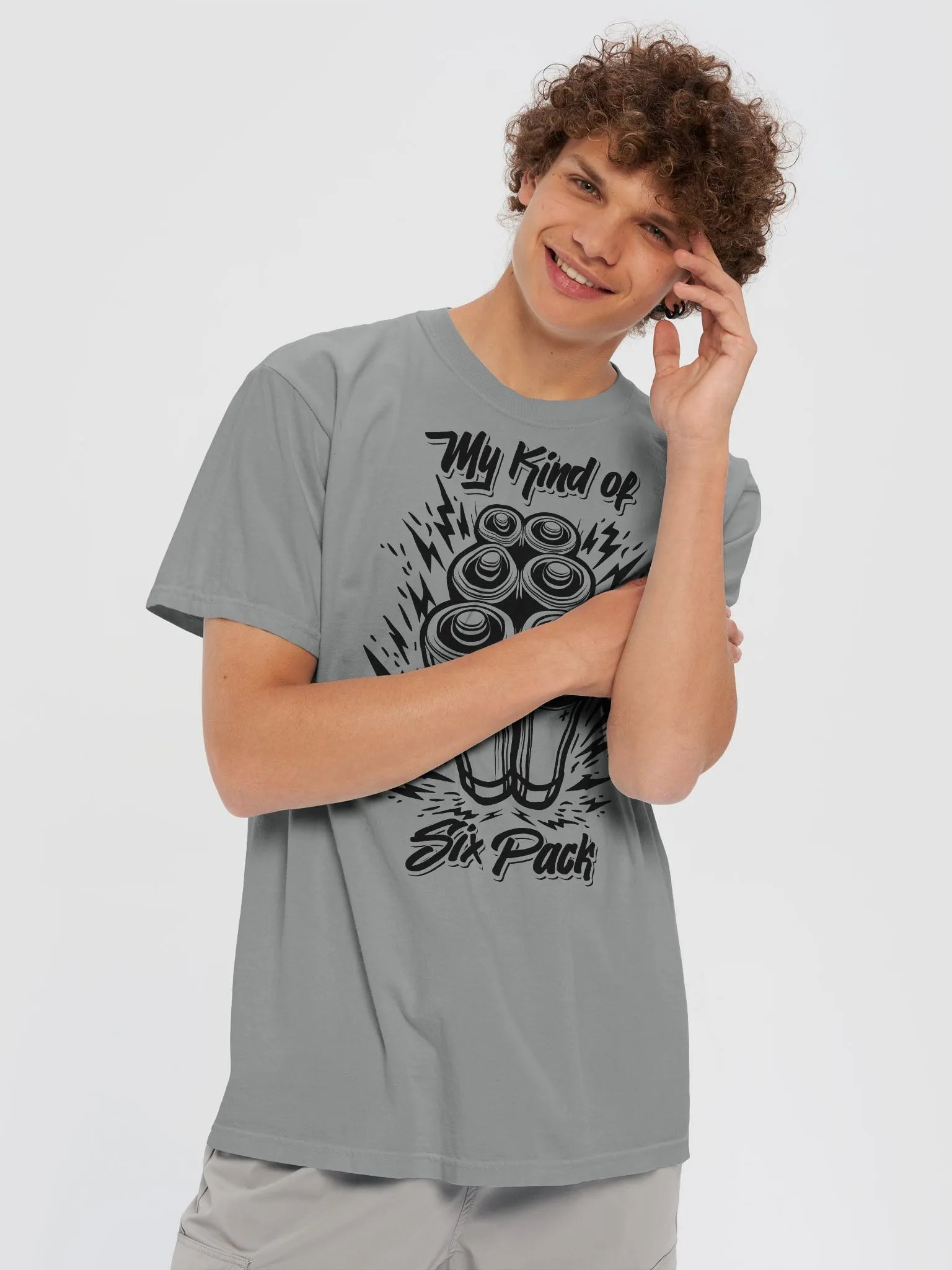 My Kind of Six Pack black heavyweight t-shirt product image (5)