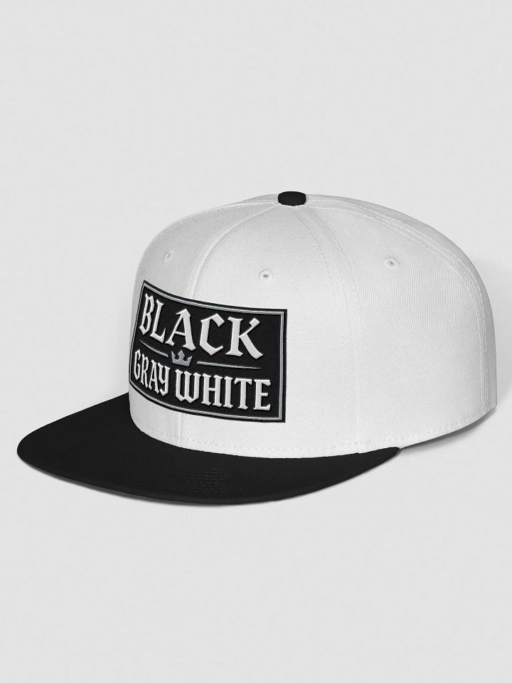 Crowned Monochrome Snapback Cap product image (2)