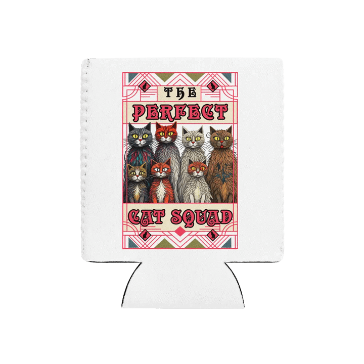 The Purrfect Cat Squad Can Cooler product image (1)