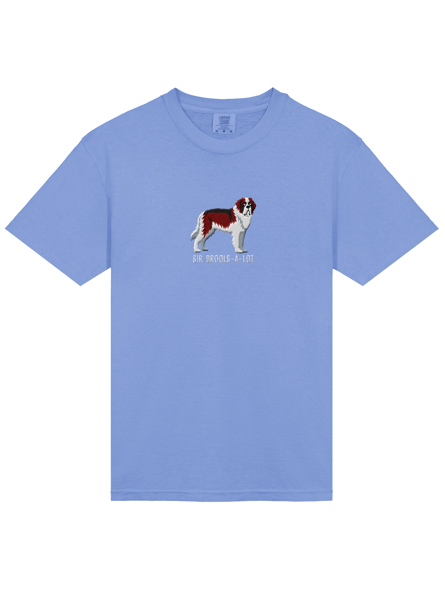 Sir Drools-A-Lot T-Shirt(Embroidered) of a Saint Bernard(Mahogany & White) product image (33)