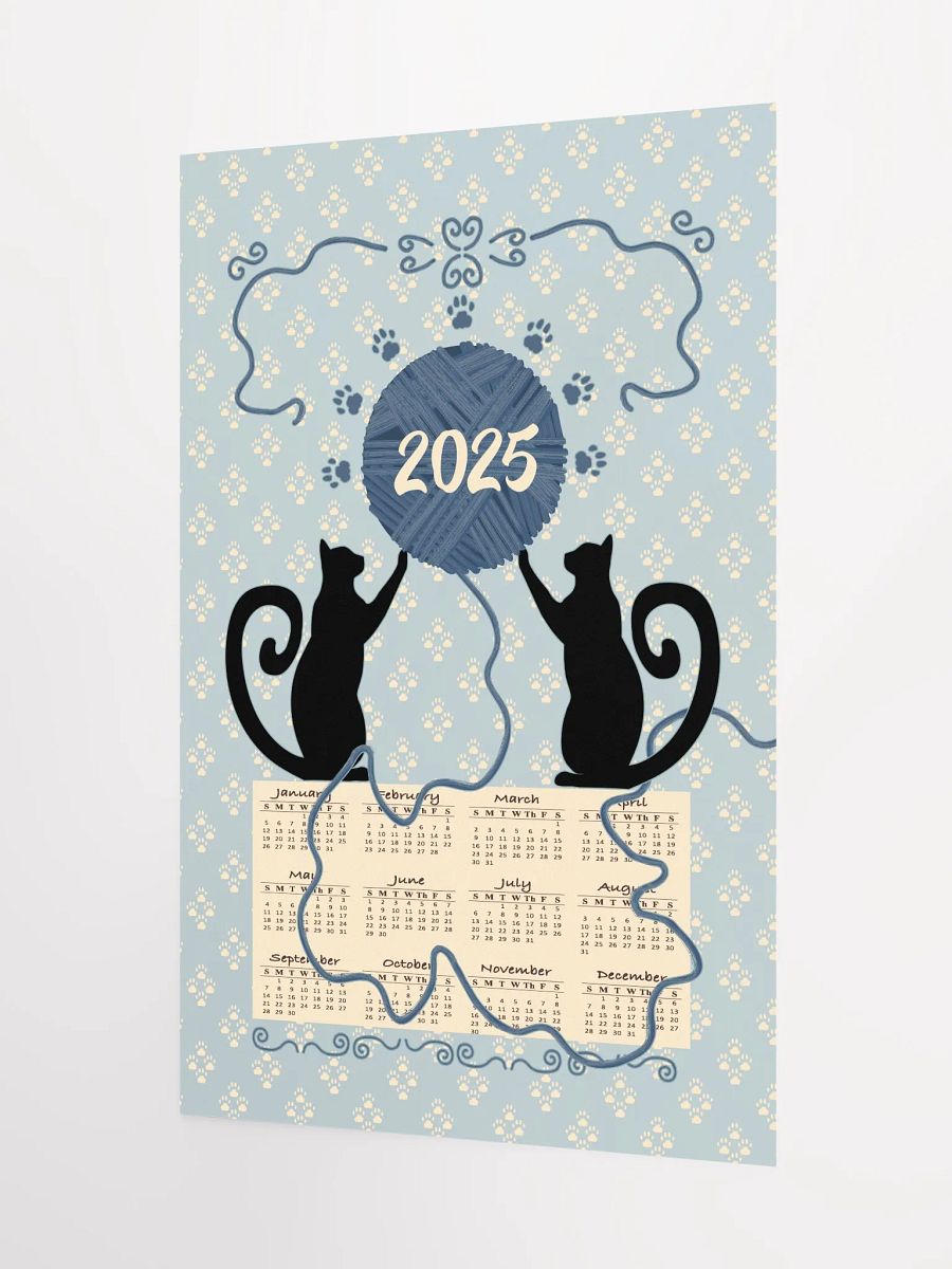 "Cat’s At Play" 2025 Calendar Poster – Blue product image (3)