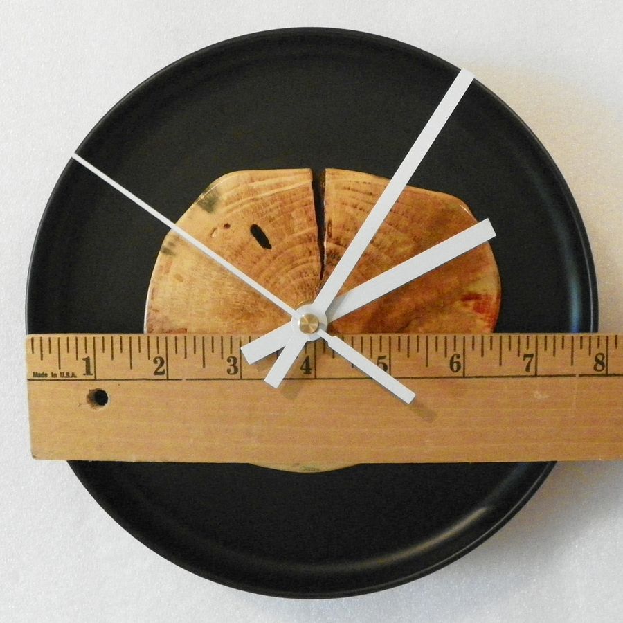 8" Metal / End Cut Wood Clock product image (5)