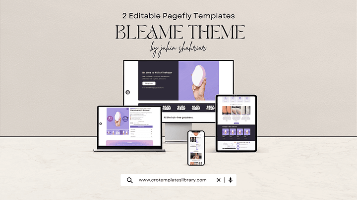 Bleame Shopify Theme 👉 Editable Pagefly Templates product image (1)